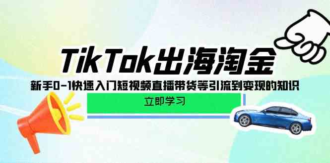 （10035期）TikTok-出海淘金，新手0-1快速入门短视频直播带货等引流到变现的知识-来友网创