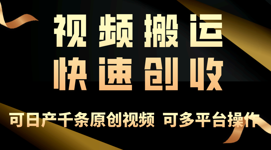 （10417期）一步一步教你赚大钱！仅视频搬运，月入3万+，轻松上手，打通思维，处处…-来友网创