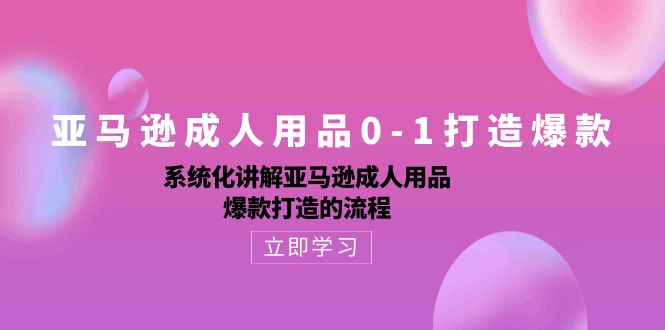 （10493期）亚马逊成人用品0-1打造爆款：系统化讲解亚马逊成人用品爆款打造的流程-来友网创