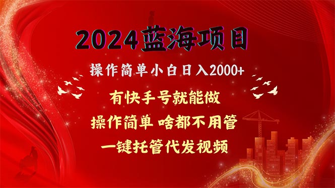 （10693期）2024蓝海项目，网盘拉新，操作简单小白日入2000+，一键托管代发视频，…-来友网创