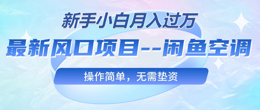 （10767期）最新风口项目—闲鱼空调，新手小白月入过万，操作简单，无需垫资-来友网创