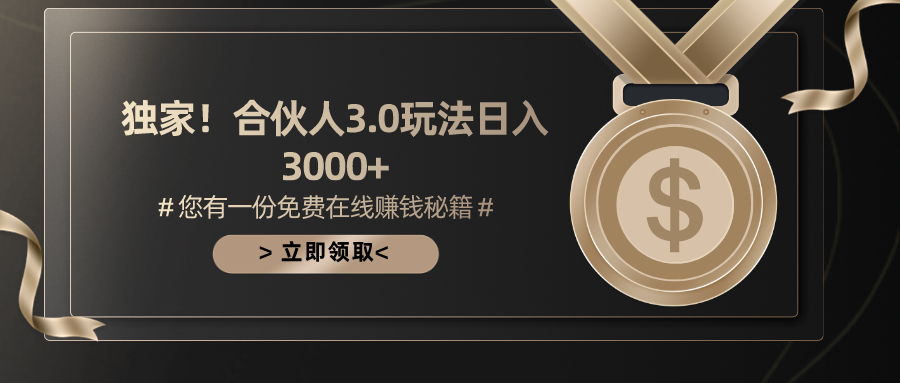 （10727期）游戏合伙人3.0，日入3000+，无限扩大的蓝海项目-来友网创