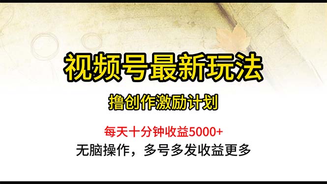 （10591期）视频号最新玩法，每日一小时月入5000+-来友网创