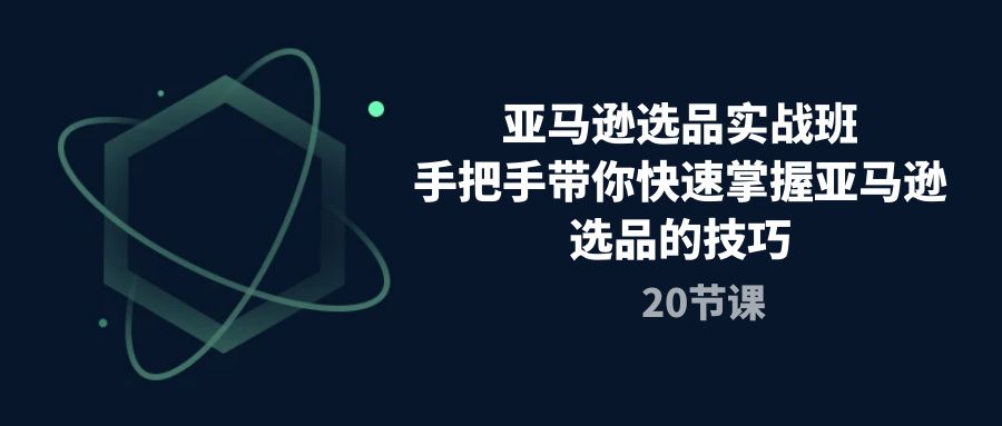 （10533期）亚马逊选品实战班，手把手带你快速掌握亚马逊选品的技巧（20节课）-来友网创