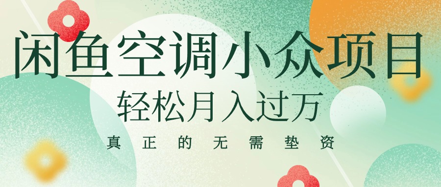 （10525期）闲鱼卖空调小众项目 轻松月入过万 真正的无需垫资金-来友网创