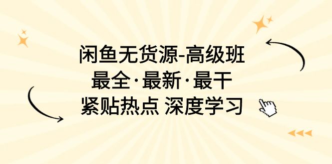 （10886期）闲鱼无货源-高级班，最全·最新·最干，紧贴热点 深度学习（17节课）-来友网创