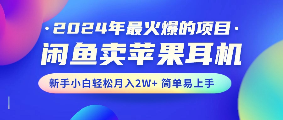 （10863期）2024年最火爆的项目，闲鱼卖苹果耳机，新手小白轻松月入2W+简单易上手-来友网创