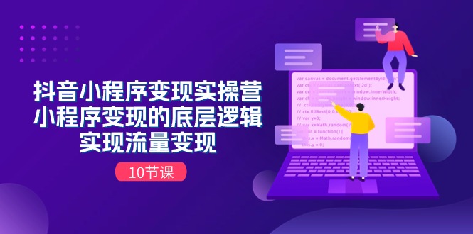 （11256期）抖音小程序变现实操营，小程序变现的底层逻辑，实现流量变现（10节课）-来友网创