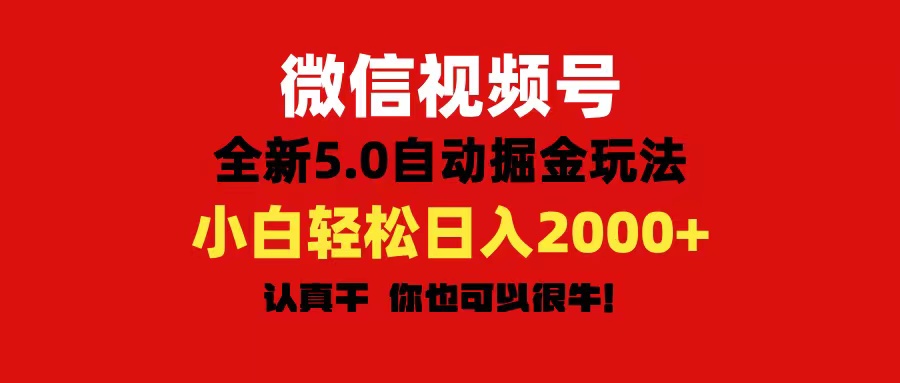 （11332期）微信视频号变现，5.0全新自动掘金玩法，日入利润2000+有手就行-来友网创