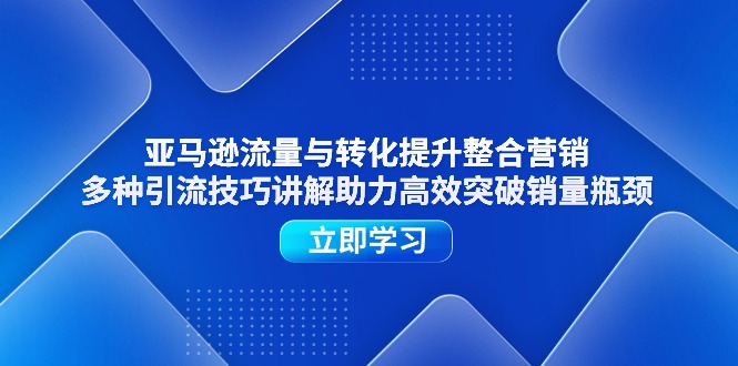 （11335期）亚马逊流量与转化提升整合营销，多种引流技巧讲解助力高效突破销量瓶颈-来友网创