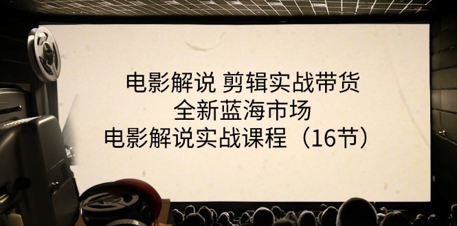 （11367期）电影解说 剪辑实战带货全新蓝海市场，电影解说实战课程（16节）-来友网创