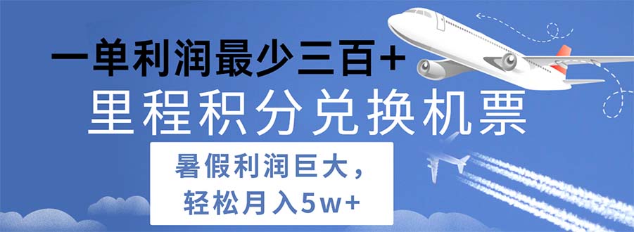 （11385期）2024暑假利润空间巨大的里程积分兑换机票项目，每一单利润最少500-来友网创