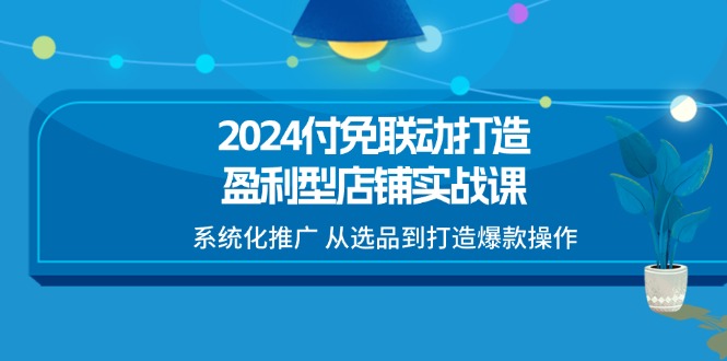 （11458期）2024付免联动-打造盈利型店铺实战课，系统化推广 从选品到打造爆款操作-来友网创