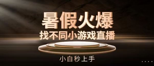 暑假火爆找不同小游戏直播间，小白秒上手【揭秘】-来友网创