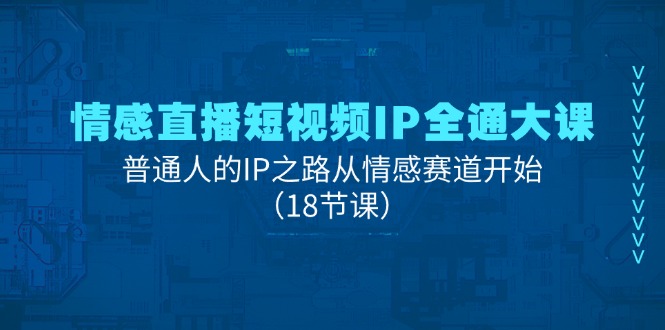 情感直播短视频IP全通大课，普通人的IP之路从情感赛道开始（18节课）-来友网创