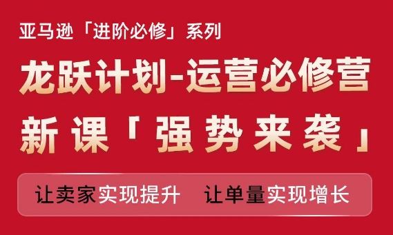 亚马逊进阶必修系列，龙跃计划-运营必修营新课，让卖家实现提升 让单量实现增长-来友网创