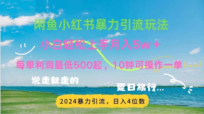 （11650期）2024暑假赚钱项目小红书咸鱼暴力引流，简单无脑操作，每单利润500+，…-来友网创