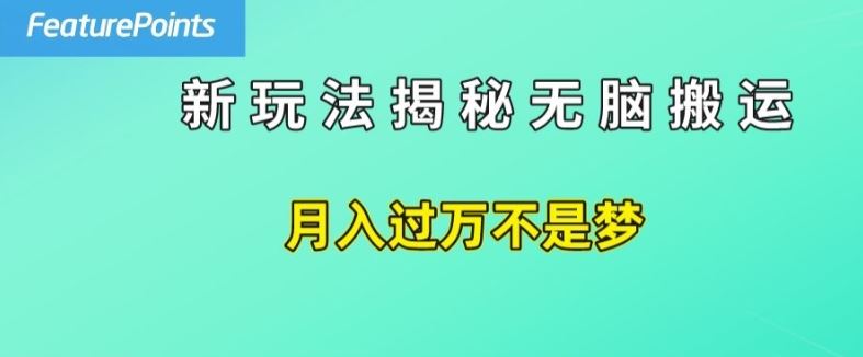 简单操作，每天50美元收入，搬运就是赚钱的秘诀【揭秘】-来友网创