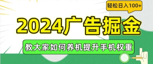 2024广告掘金，教大家如何养机提升手机权重，轻松日入100+【揭秘】-来友网创