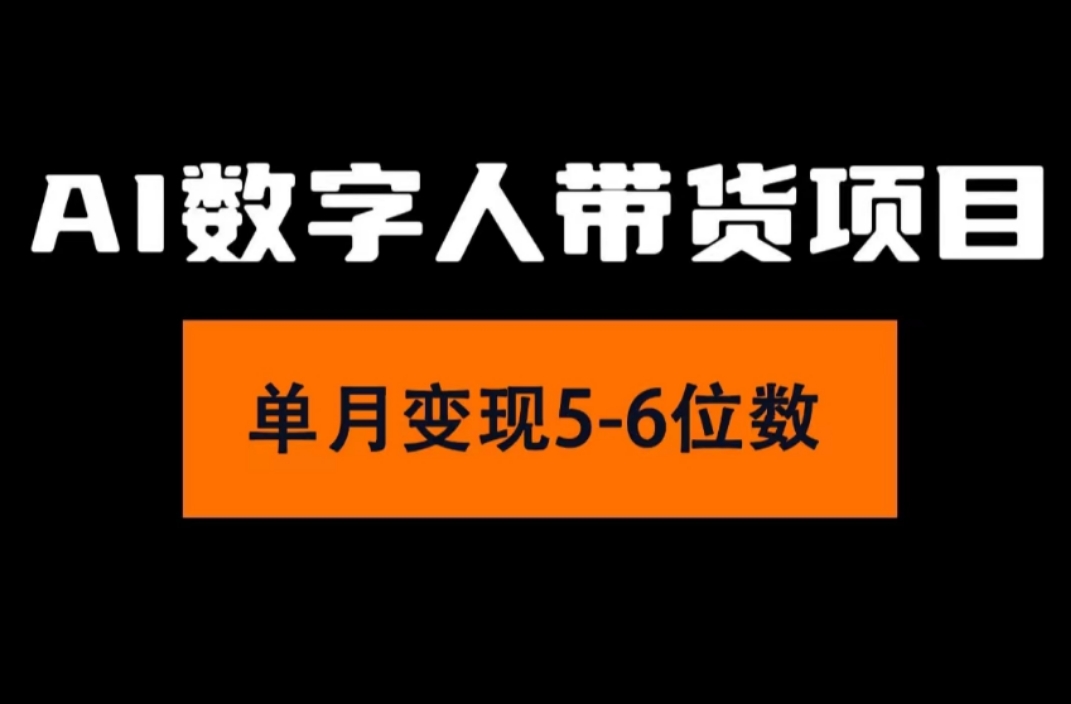 （11751期）2024年Ai数字人带货，小白就可以轻松上手，真正实现月入过万的项目-来友网创