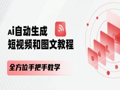 AI自动生成短视频和图文课程，全方位手把手教学-来友网创