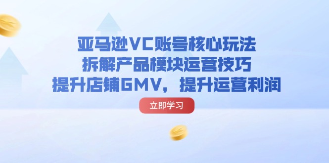 （11848期）亚马逊VC账号核心玩法，拆解产品模块运营技巧，提升店铺GMV，提升运营利润-来友网创