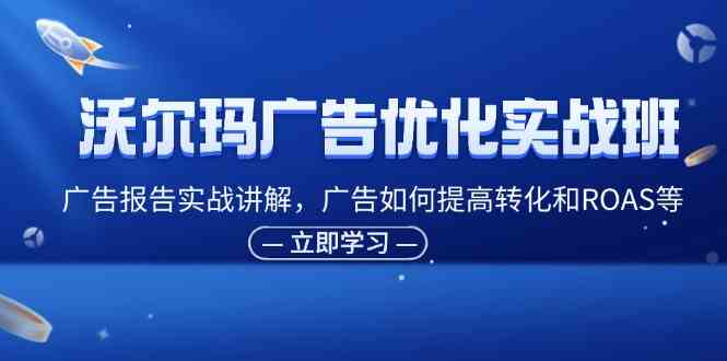 沃尔玛广告优化实战班，广告报告实战讲解，广告如何提高转化和ROAS等-来友网创