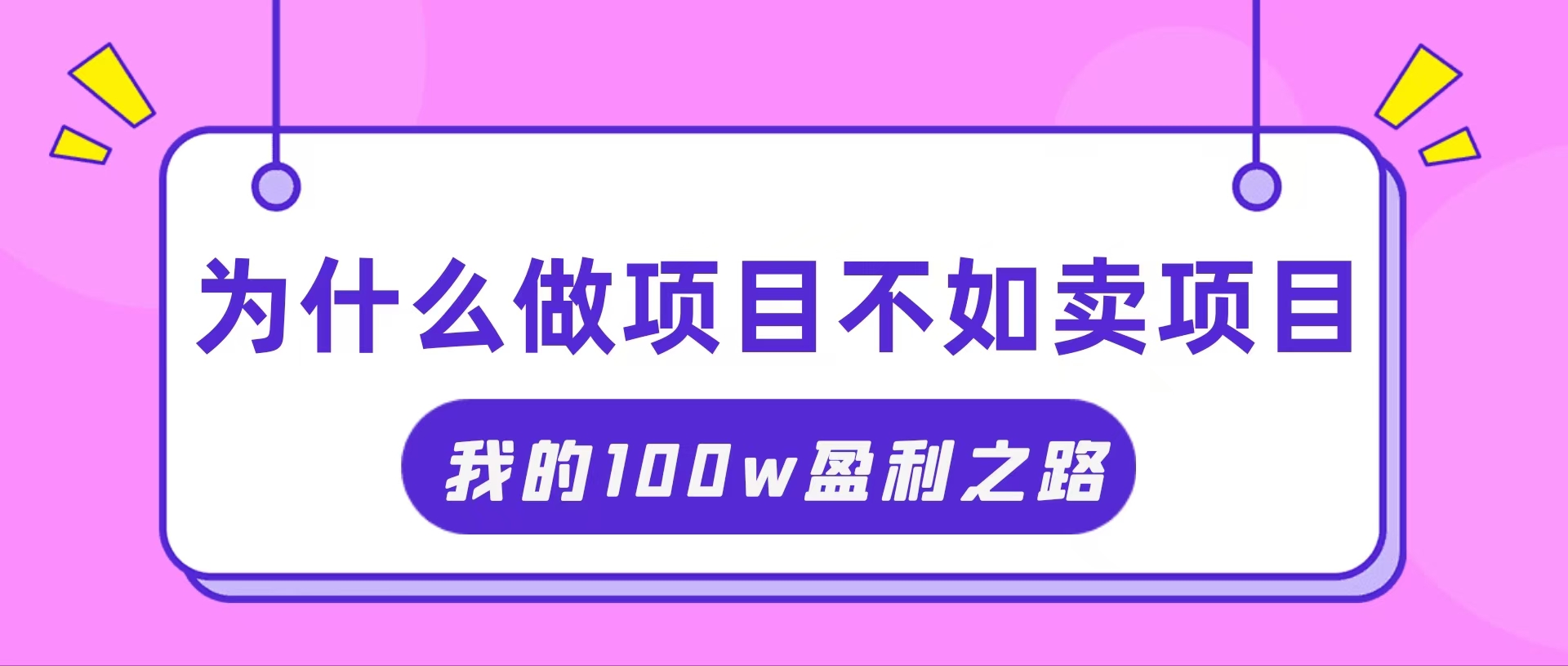 （11893期）抓住互联网创业红利期，我通过卖项目轻松赚取100W+-来友网创