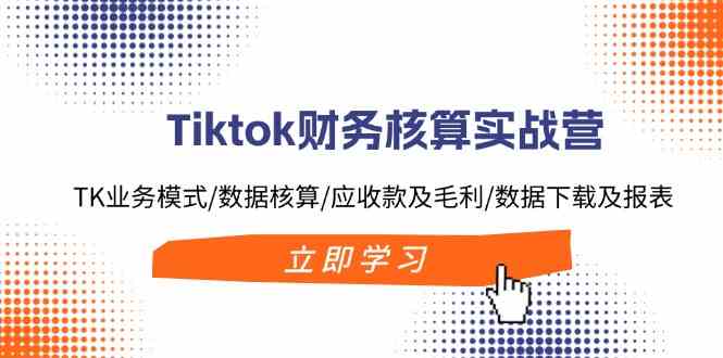 Tiktok财务核算实战营：TK业务模式/数据核算/应收款及毛利/数据下载及报表-来友网创