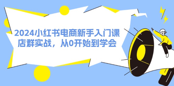 2024小红书电商新手入门课，店群实战，从0开始到学会（31节）-来友网创