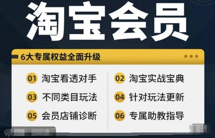 淘宝会员【淘宝所有课程，全面分析对手】，初级到高手全系实战宝典-来友网创