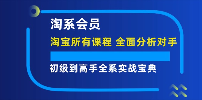 （12055期）淘系会员【淘宝所有课程，全面分析对手】，初级到高手全系实战宝典-来友网创