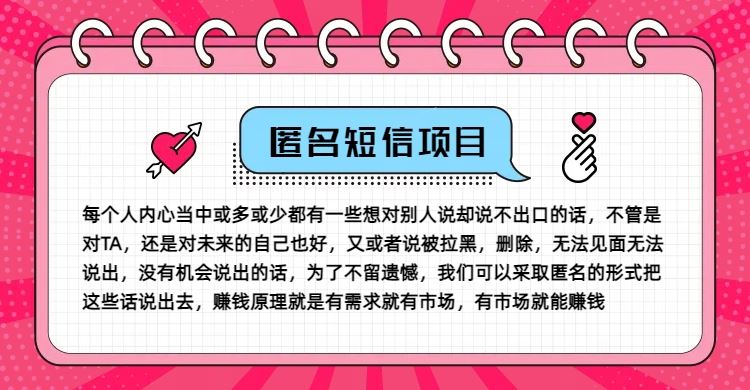 冷门小众赚钱项目，匿名短信，玩转信息差，月入五位数【揭秘】-来友网创