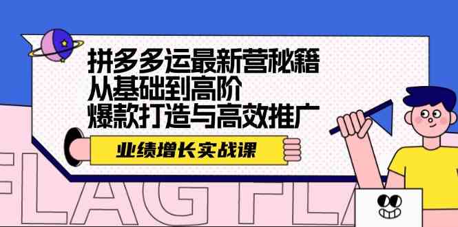 拼多多运最新营秘籍：业绩增长实战课，从基础到高阶，爆款打造与高效推广-来友网创