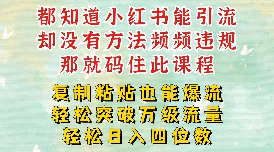 小红书靠复制粘贴一周突破万级流量池干货，以减肥为例，每天稳定引流变现四位数【揭秘】-来友网创