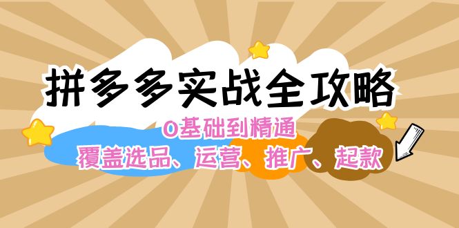 （12292期）拼多多实战全攻略：0基础到精通，覆盖选品、运营、推广、起款-来友网创