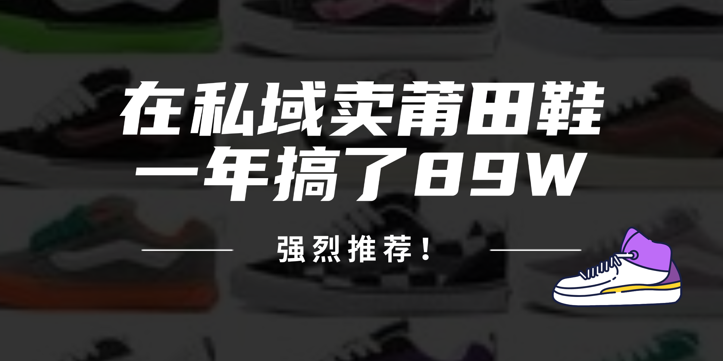 （12370期）24年在私域卖莆田鞋，一年搞了89W，强烈推荐！-来友网创