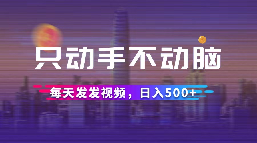 （12433期）只动手不动脑，每天发发视频，日入500+-来友网创