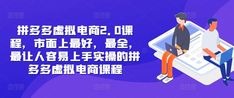 拼多多虚拟电商2.0项目，市面上最好，最全，最让人容易上手实操的拼多多虚拟电商课程-来友网创