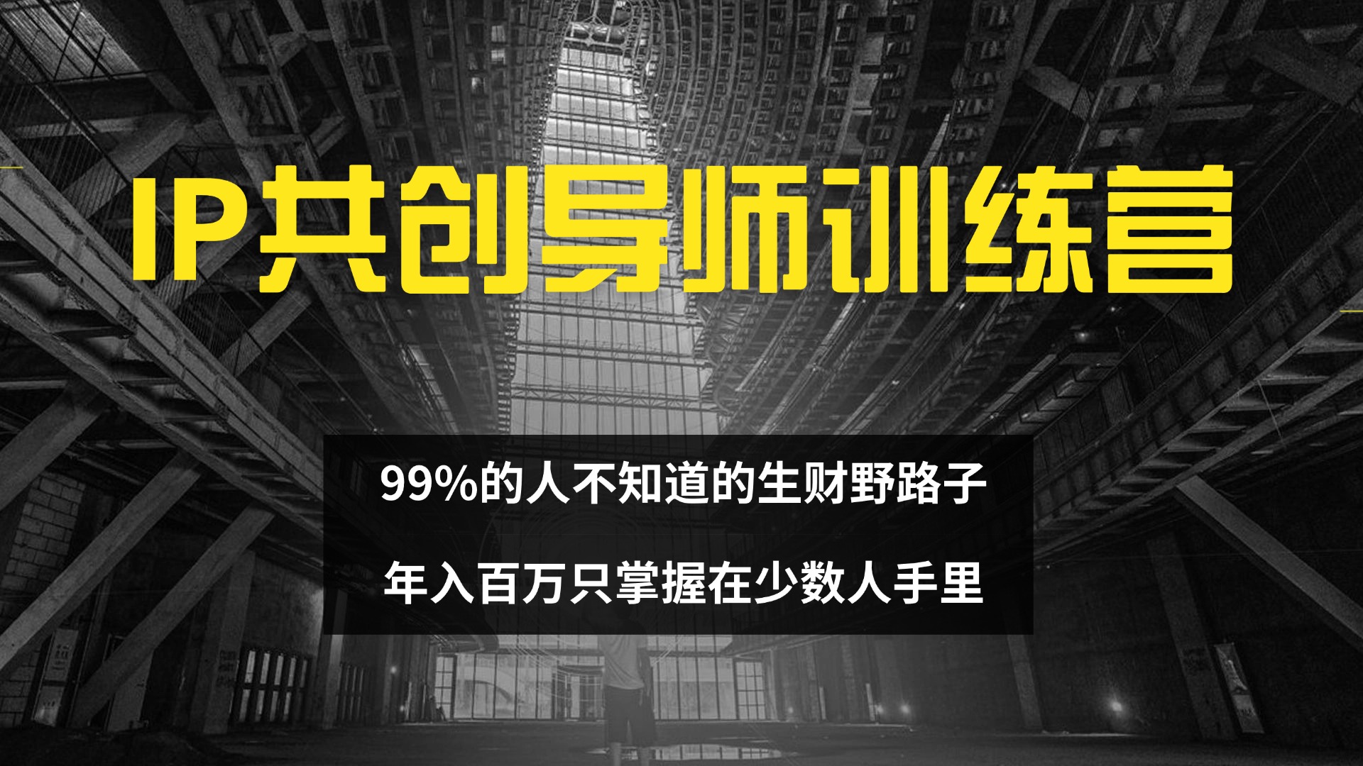 （12504期）IP共创导师训练营 99%的人不知道的生财野路子 只掌握在少数人手里-来友网创