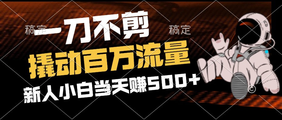 （12576期）2分钟一个作品，一刀不剪，撬动百万流量，新人小白刚做就赚500+-来友网创