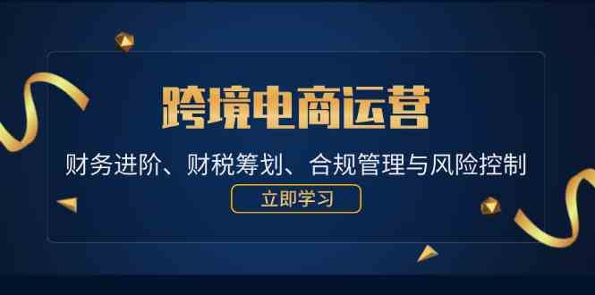 跨境电商运营：财务进阶、财税筹划、合规管理与风险控制-来友网创