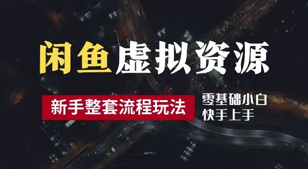 2024最新闲鱼虚拟资源玩法，养号到出单整套流程，多管道收益，每天2小时月收入过万【揭秘】-来友网创