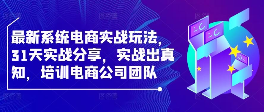 最新系统电商实战玩法，31天实战分享，实战出真知，培训电商公司团队-来友网创