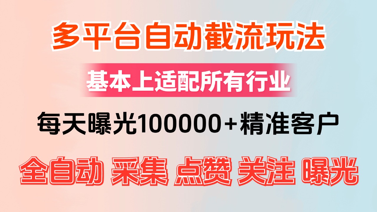 （12709期）小红书抖音视频号最新截流获客系统，全自动引流精准客户【日曝光10000+…-来友网创