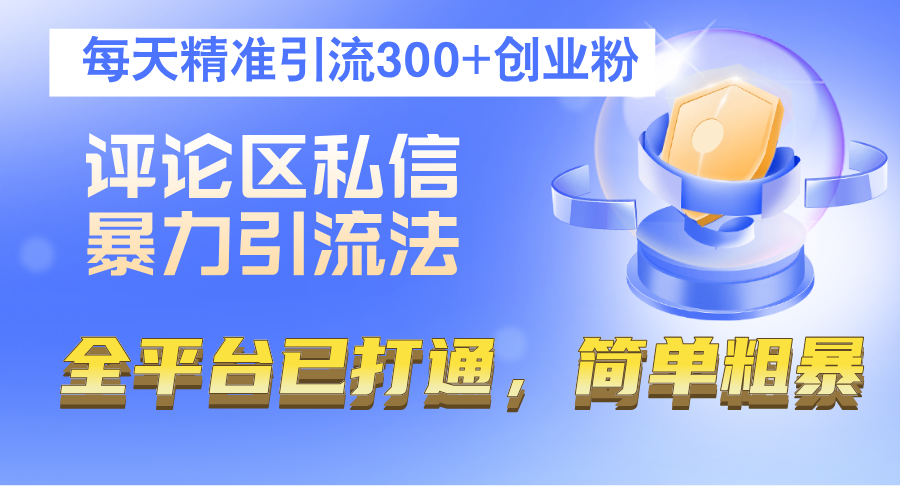 （12714期）评论区私信暴力引流法，每天精准引流300+创业粉，全平台已打通，简单粗暴-来友网创