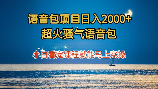 （12734期）语音包项目 日入2000+ 超火骚气语音包小白看完课程就能马上实操-来友网创