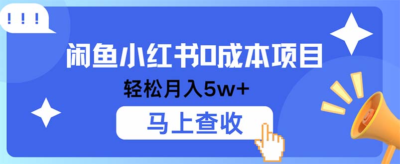 （12777期）小鱼小红书0成本项目，利润空间非常大，纯手机操作-来友网创