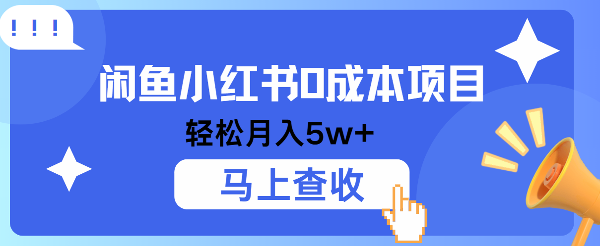 小鱼小红书0成本项目，利润空间非常大，纯手机操作！-来友网创