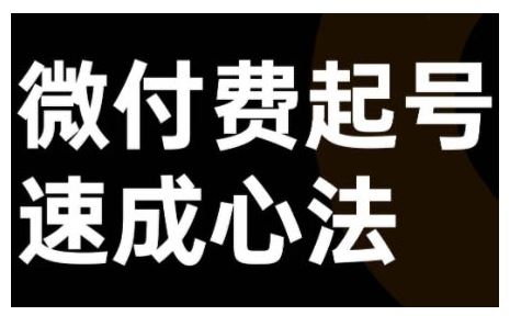 微付费起号速成课，视频号直播+抖音直播，微付费起号速成心法-来友网创